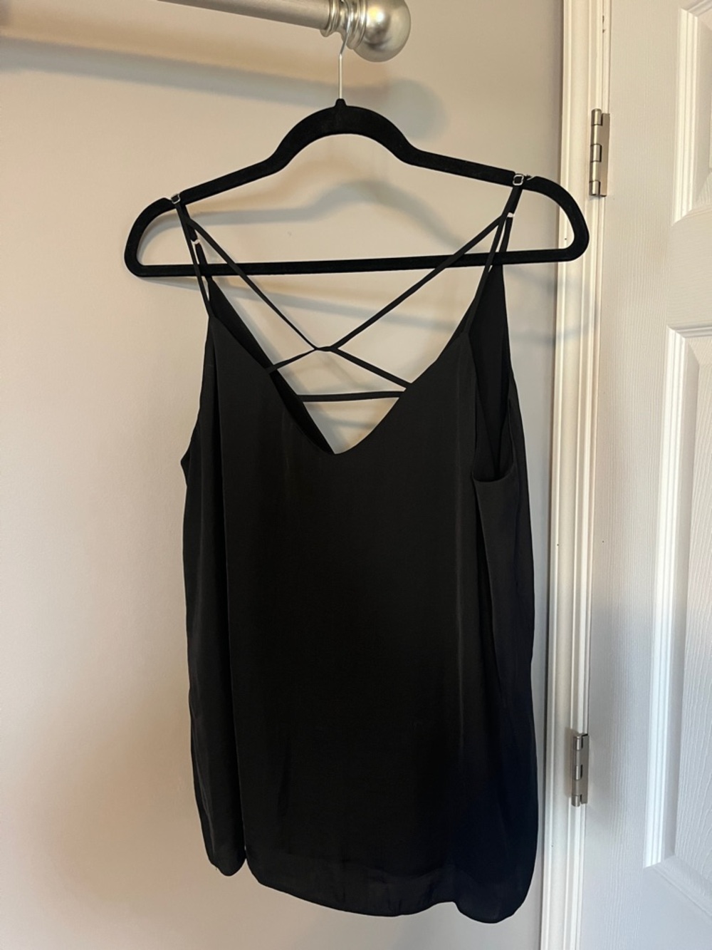 Naked Zebra Black Strappy V-Neck Camisole